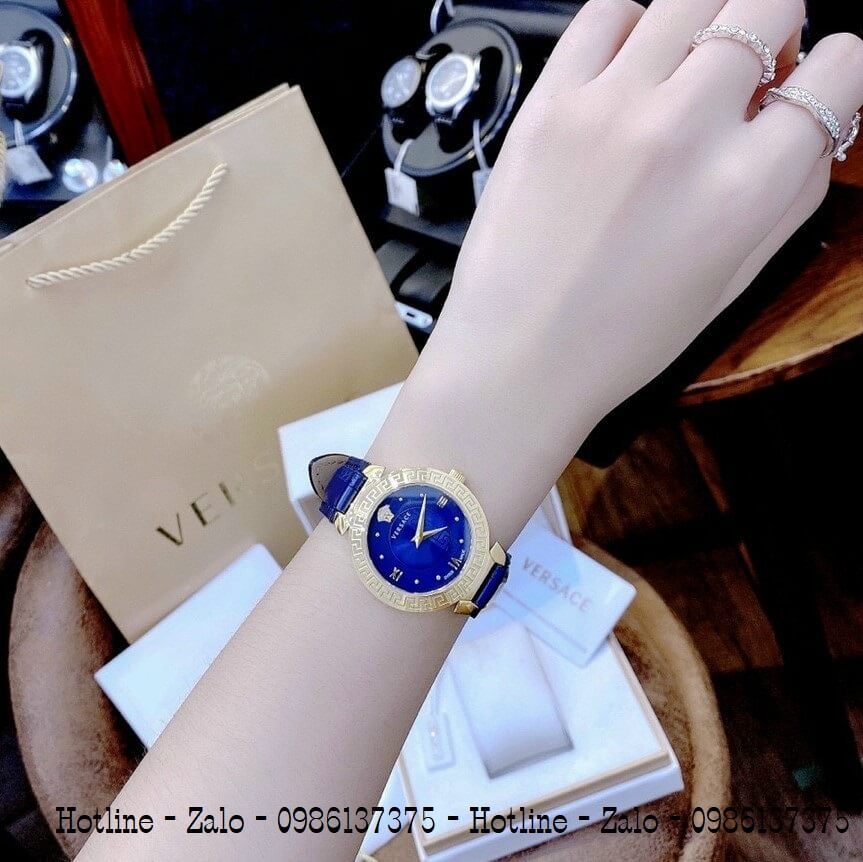 Đồng Hồ Cặp Versace Aion 44mm Versace Daphnis 35mm Xanh