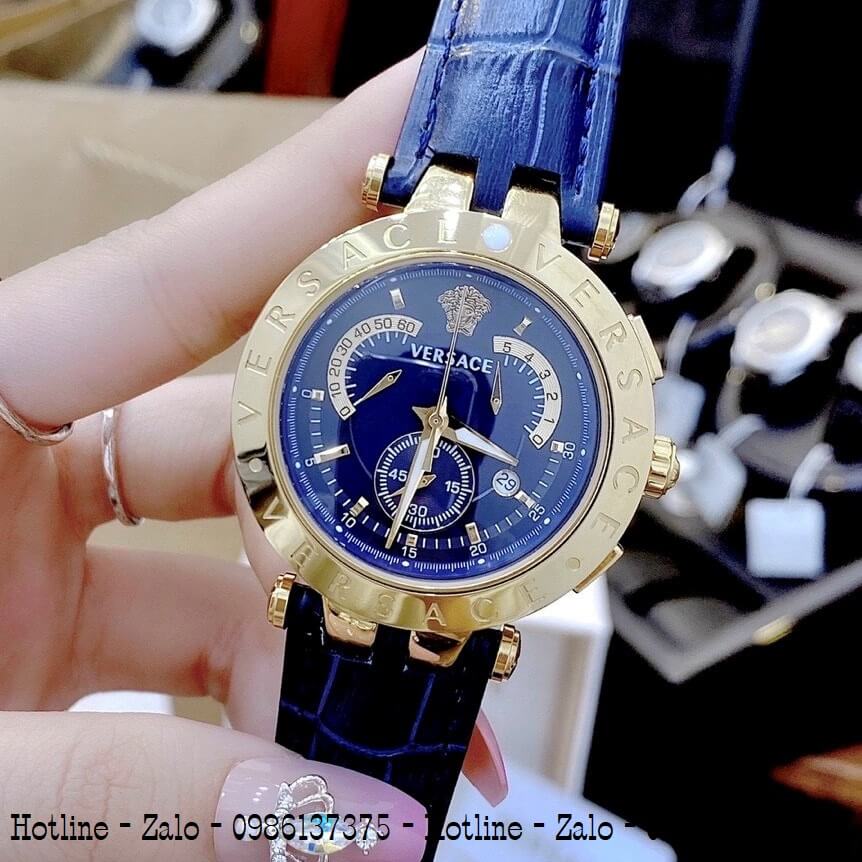 Đồng Hồ Cặp Versace Aion 44mm Versace Daphnis 35mm Xanh