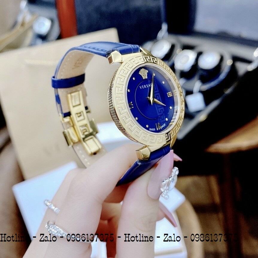 Đồng Hồ Cặp Versace Aion 44mm Versace Daphnis 35mm Xanh