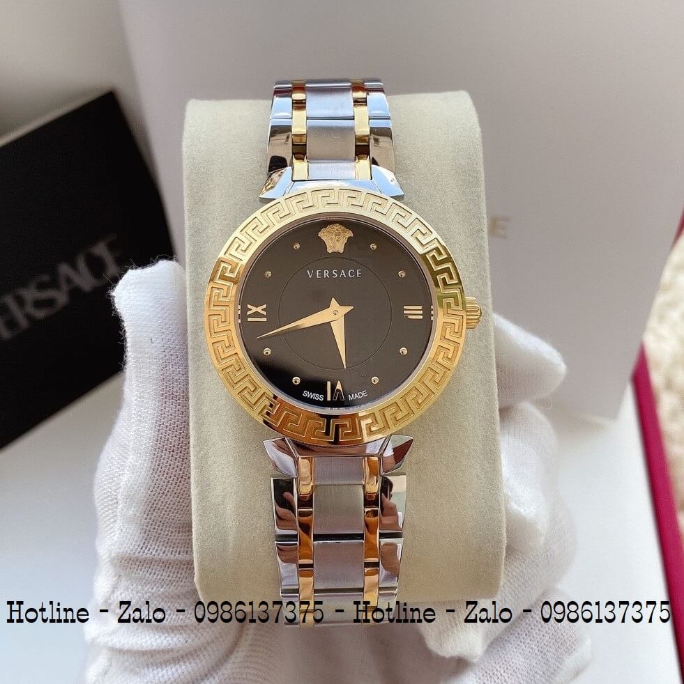 Đồng Hồ Cặp Versace Aion 44mm - Versace Daphnis 35mm - Demi Đen