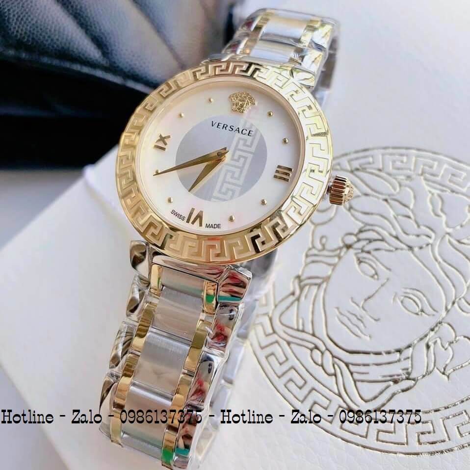 Đồng Hồ Versace Daphnis Demi Mặt Trắng Nữ 35mm Swiss