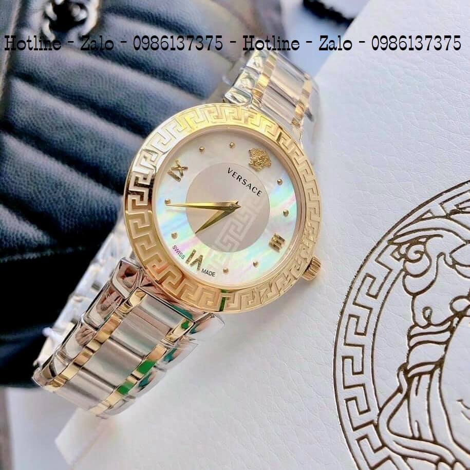 Đồng Hồ Versace Daphnis Demi Mặt Trắng Nữ 35mm Swiss