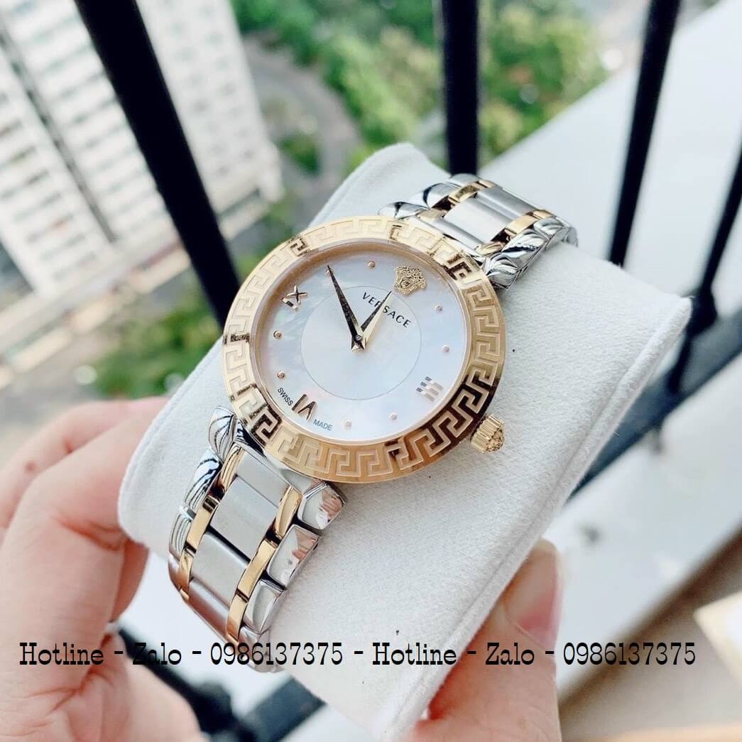 Đồng Hồ Versace Daphnis Demi Mặt Trắng Nữ 35mm Swiss