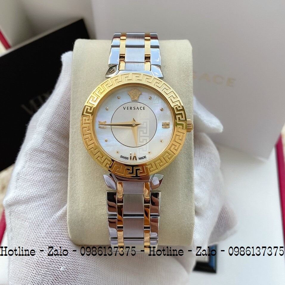 Đồng Hồ Versace Daphnis Demi Mặt Trắng Nữ 35mm Swiss