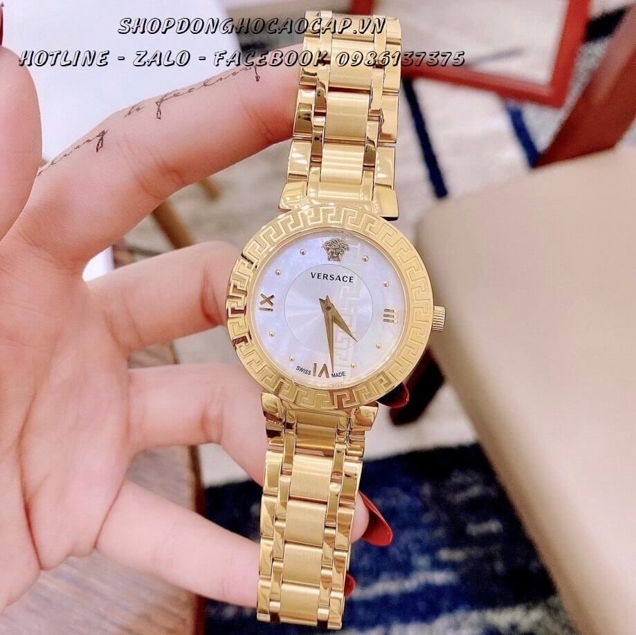 Đồng Hồ Versace Daphnis Nữ Dây Thép 35mm (Vàng)