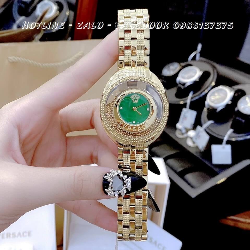 Đồng Hồ Nữ Versace Destiny Vàng Mặt Xanh 37mm