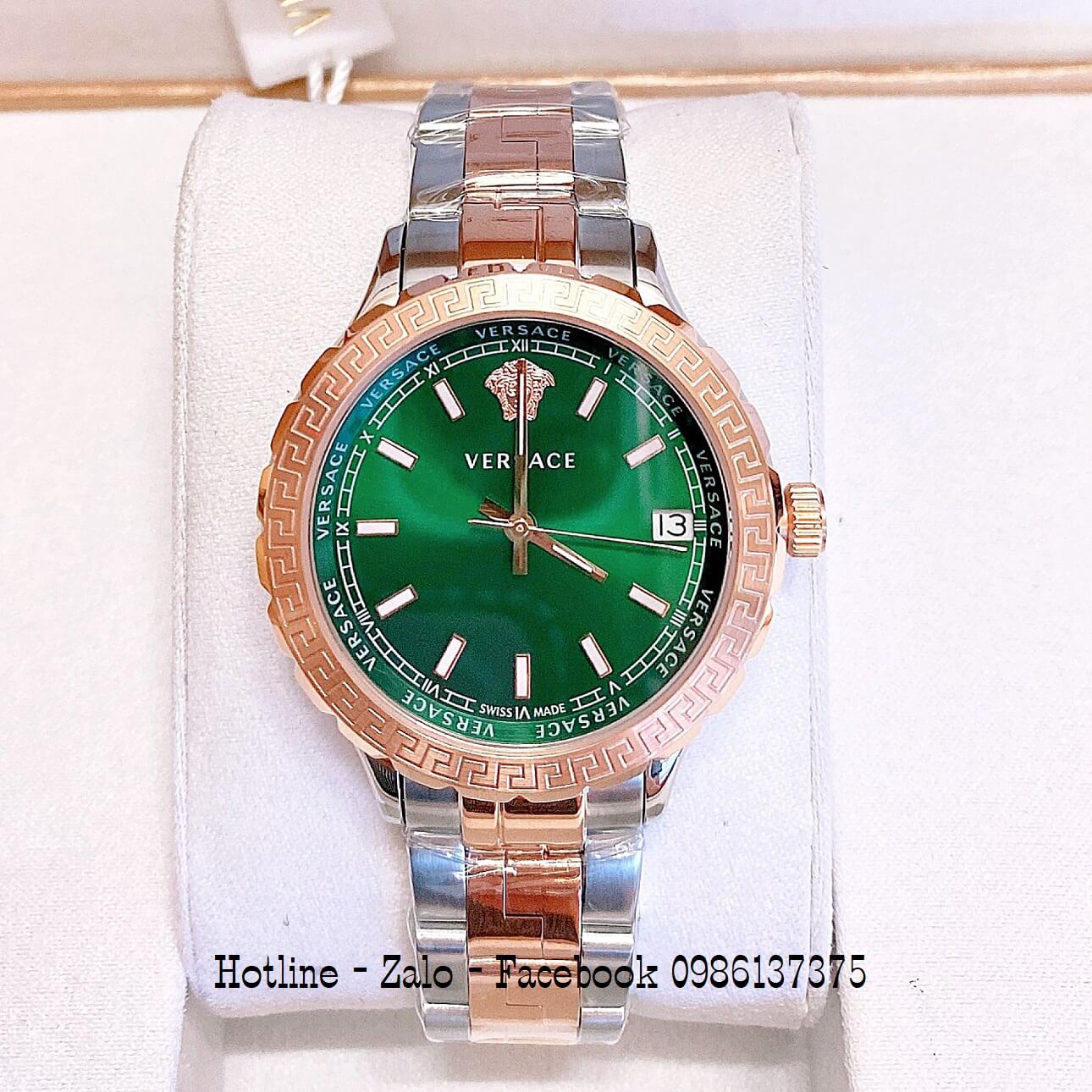 Đồng Hồ Versace Hellenyium Nữ Demi Vàng Hồng Mặt Xanh 35mm – Shop Đồng Hồ  Cao Cấp