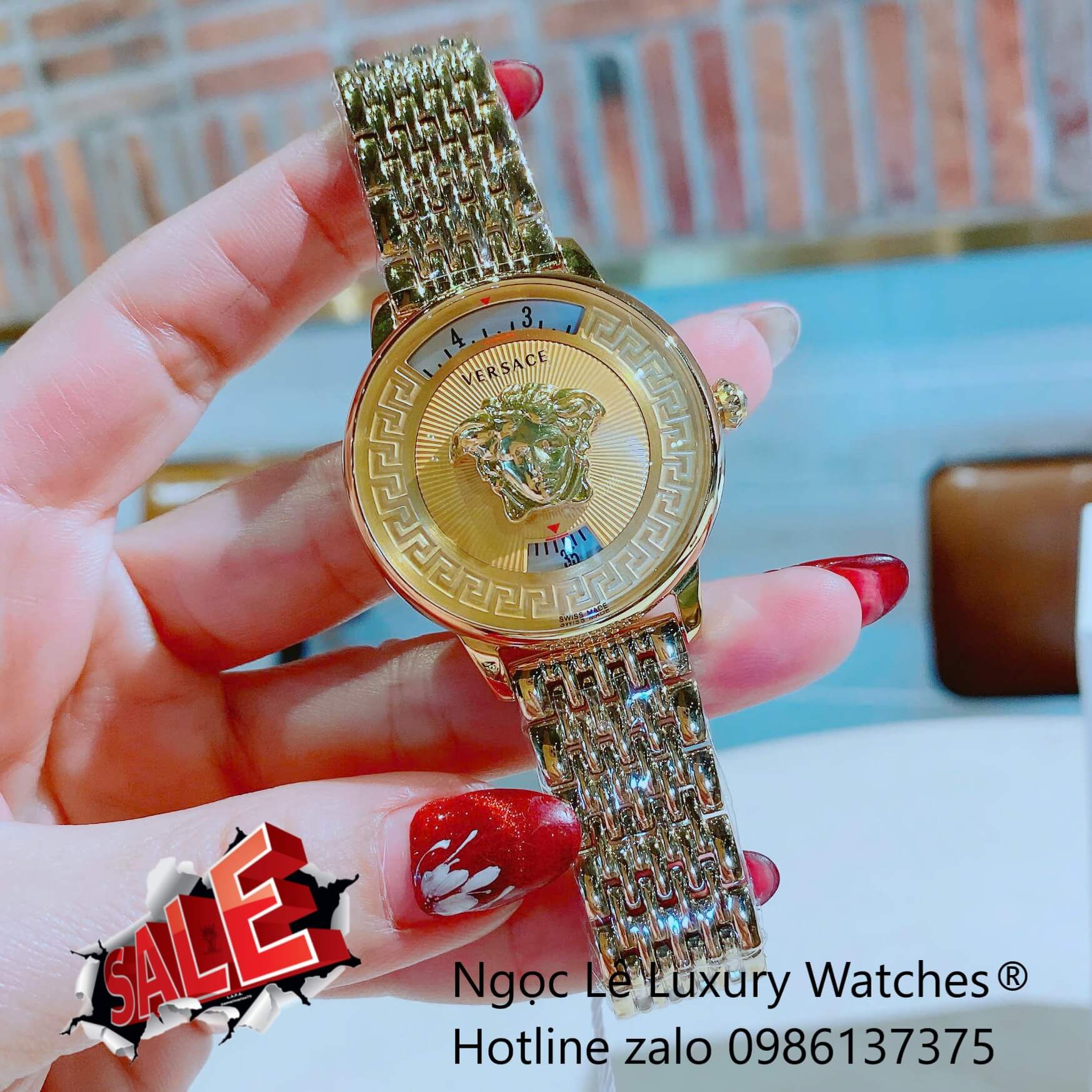 Đồng Hồ Nữ Versace Medusa Icon Dây Thép Màu Vàng Gold Size 38mm - Vàng Mặt Vàng