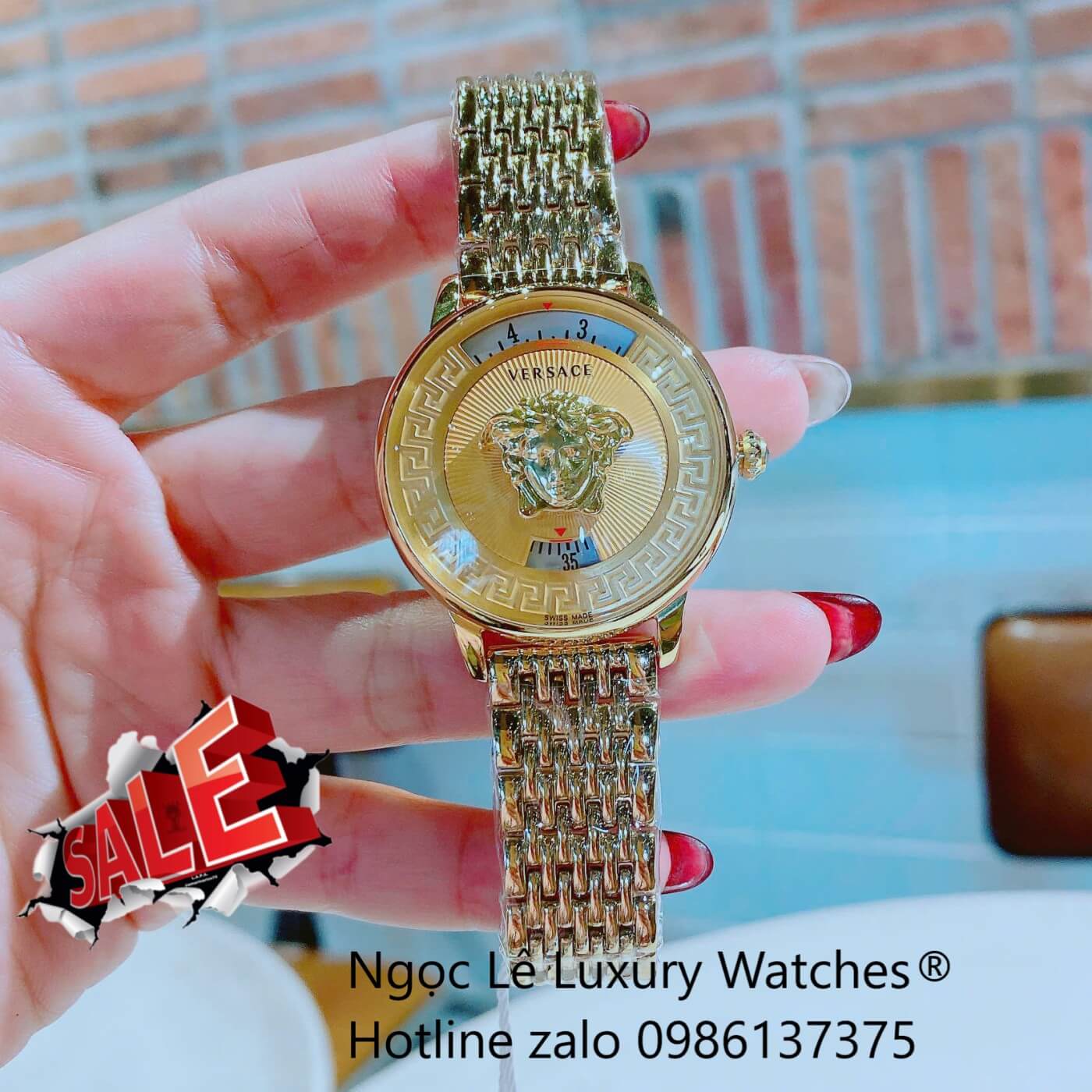 Đồng Hồ Nữ Versace Medusa Icon Dây Thép Màu Vàng Gold Size 38mm - Vàng Mặt Vàng