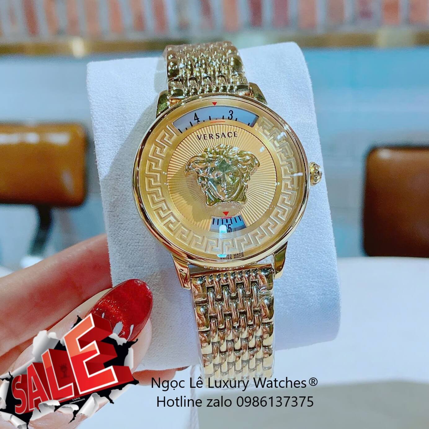 Đồng Hồ Nữ Versace Medusa Icon Dây Thép Màu Vàng Gold Size 38mm - Vàng Mặt Vàng