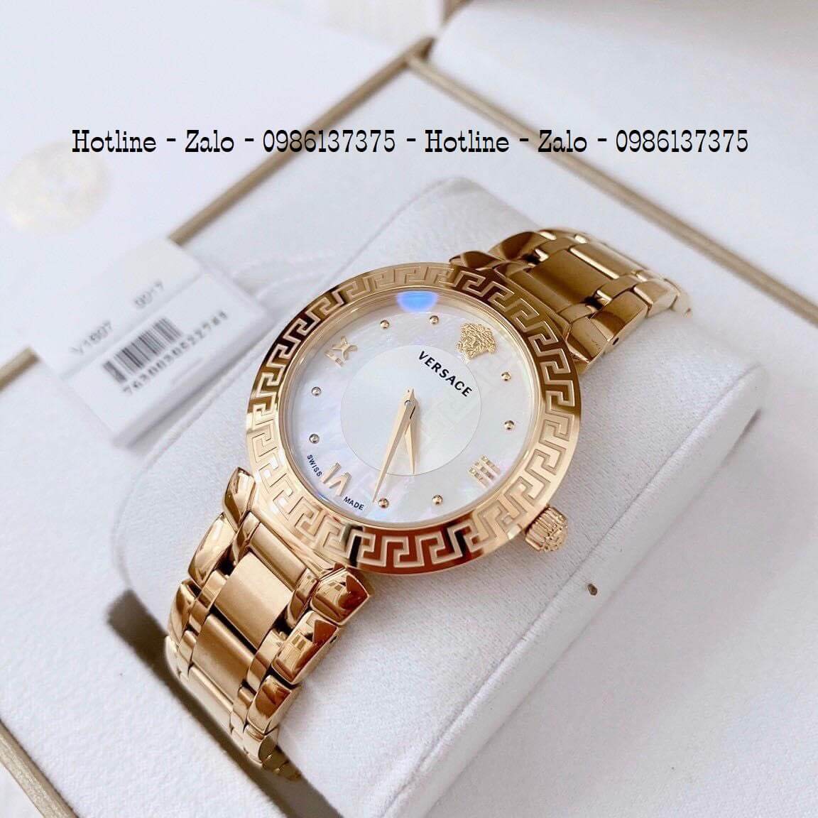 Đồng Hồ Cặp Versace Aion 44mm - Versace Daphnis 35mm - Vàng Trắng