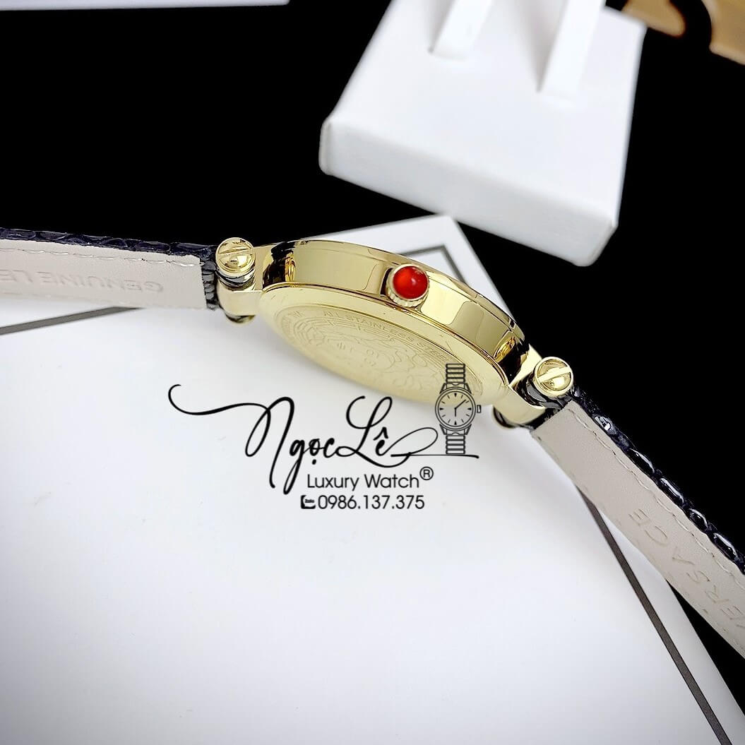 Đồng Hồ Nữ Versace Revive Dây Da Đen Mặt Xám Size 35mm Máy Thụy Sỹ