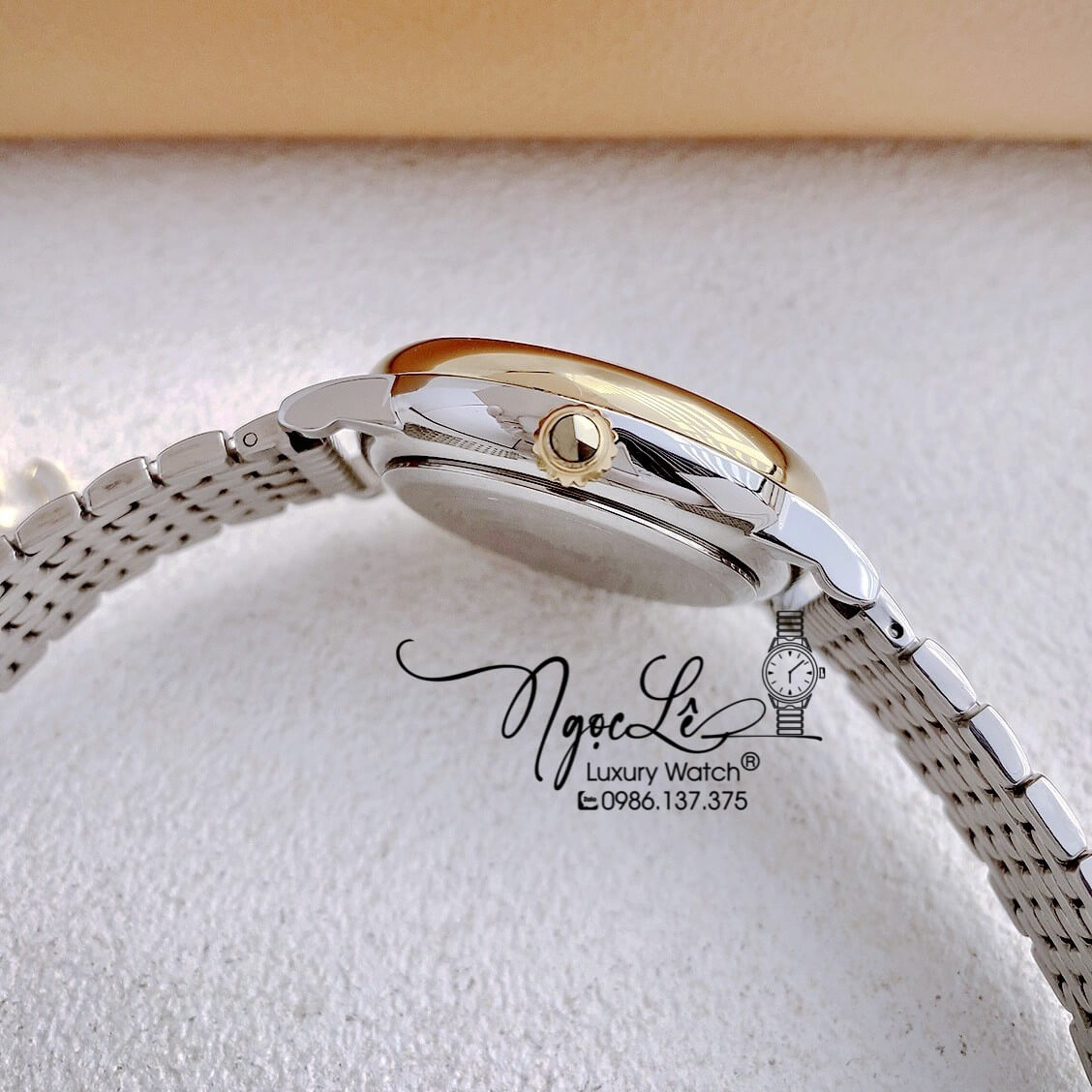 Đồng Hồ Nữ Versace Medusa Icon Dây Kim Loại Demi Mặt Xanh Oliu Size 38mm