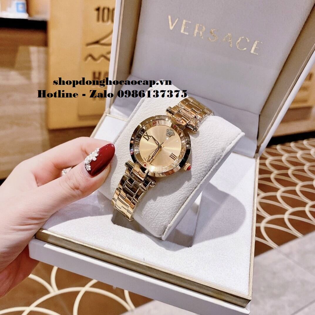 Đồng Hồ Versace Revive Nữ Vàng Mặt Vàng 35mm