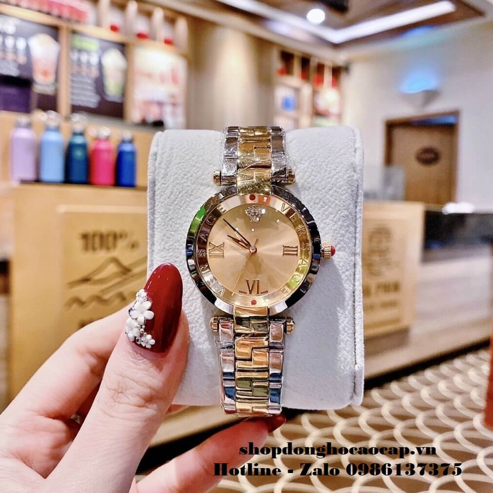 Đồng Hồ Versace Revive Nữ Demi Mặt Vàng 35mm