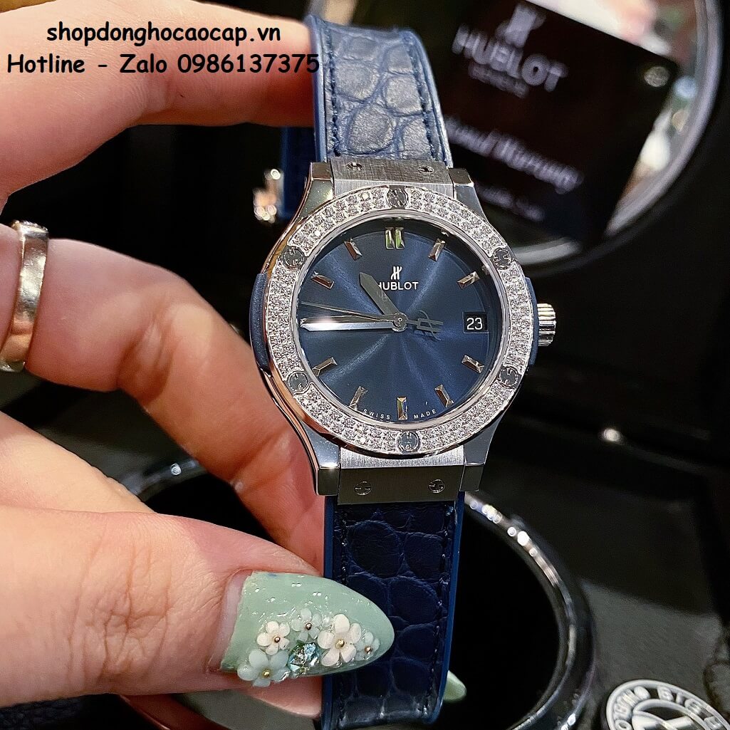 Đồng Hồ Hublot Classic Fusion 31mm Nữ Like Auth Xanh Dương