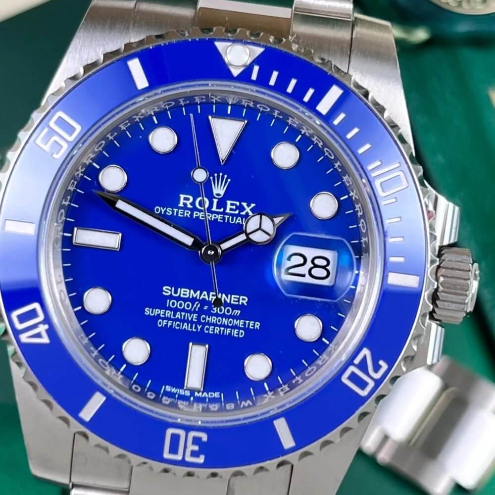 Đồng Hồ Nam Rolex Oyster Perpetual Submariner Date Automatic 40mm - Bạc Mặt Xanh Dương