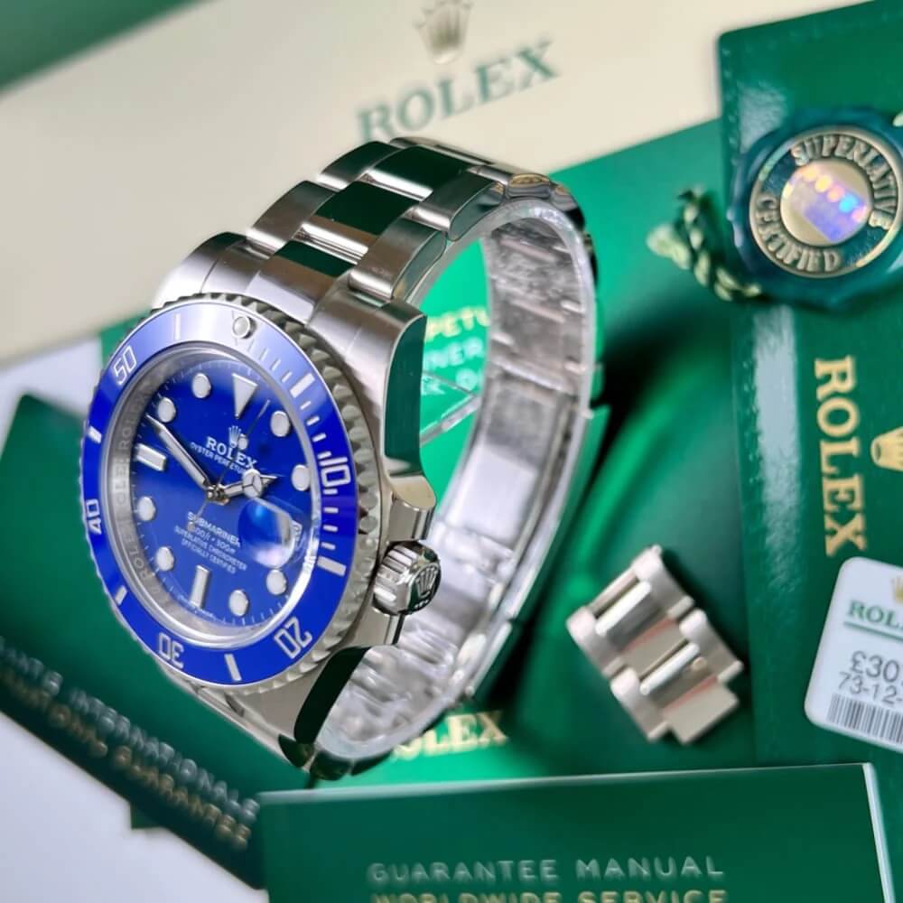 Đồng Hồ Nam Rolex Oyster Perpetual Submariner Date Automatic 40mm - Bạc Mặt Xanh Dương