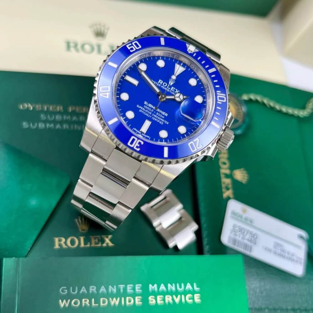 Đồng Hồ Nam Rolex Oyster Perpetual Submariner Date Automatic 40mm - Bạc Mặt Xanh Dương
