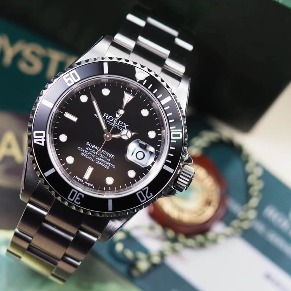 Đồng Hồ Nam Rolex Oyster Perpetual Submariner Date Automatic 40mm - Bạc Mặt Đen