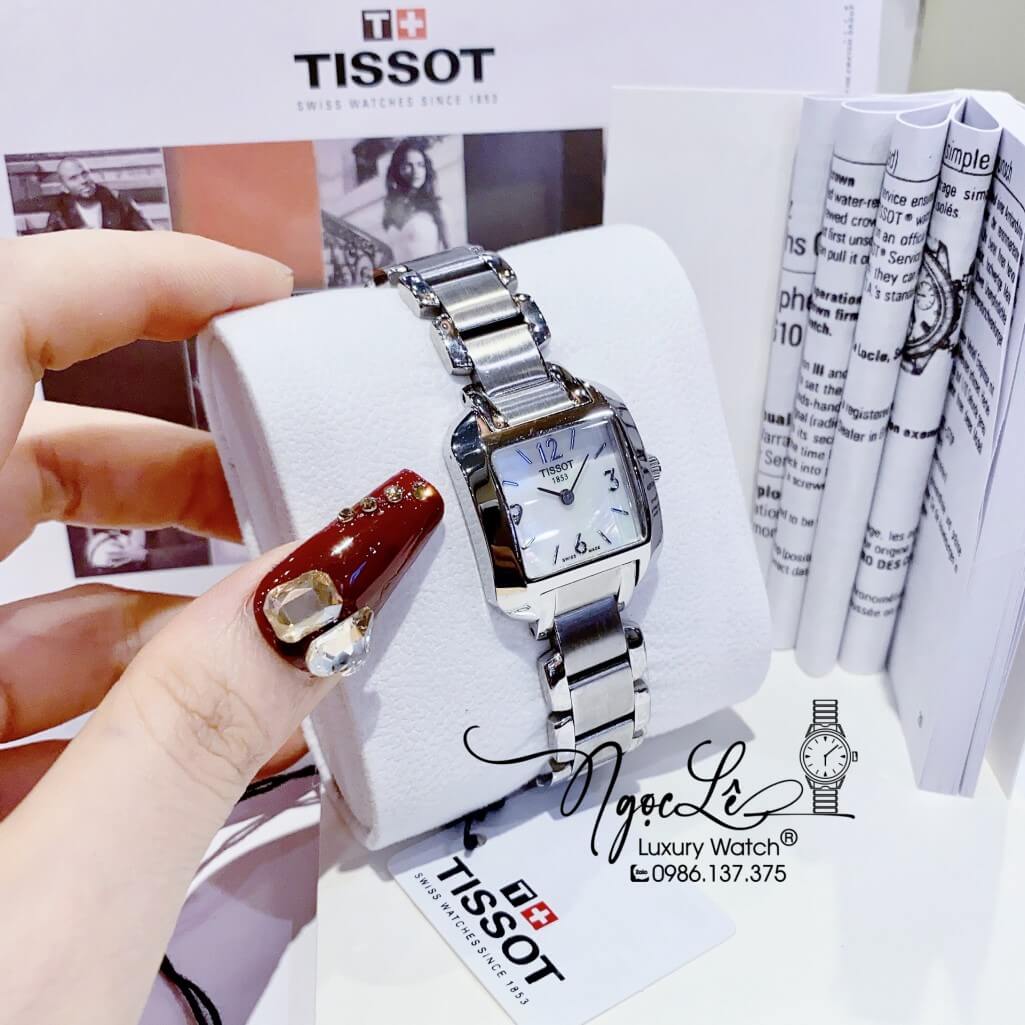 Đồng Hồ Tissot Nữ Dây Bạc Mặt Xà Cừ 22mm