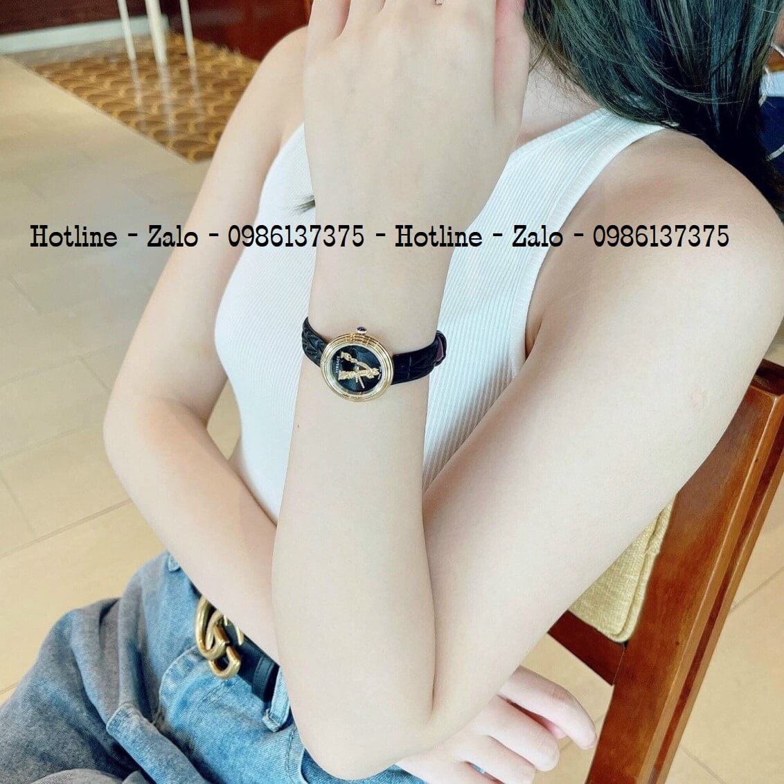 Đồng Hồ Nữ Versace Virtus Mini Duo Dây Da Đen 28mm