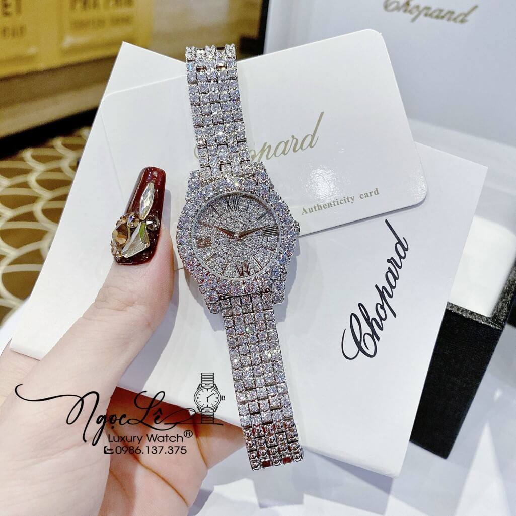 Đồng Hồ Chopard Nữ Dây Thép Màu Silver Đính Đá 31mm