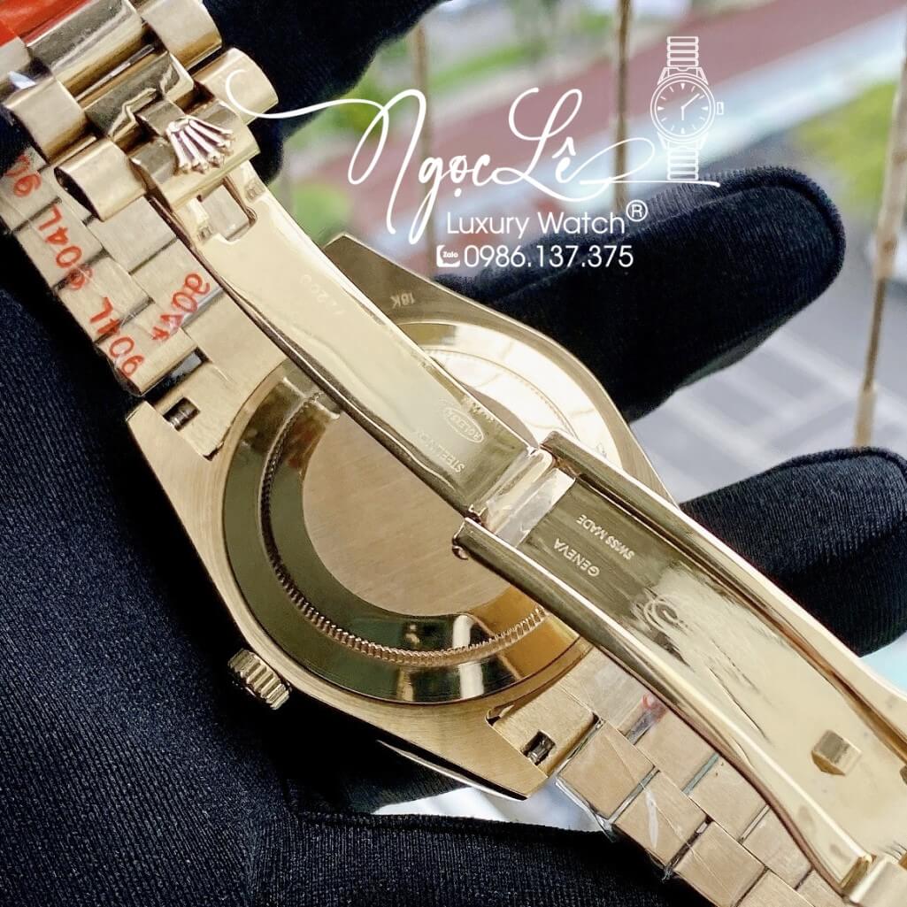 Đồng Hồ Rolex Day-Date Automatic Dây Kim Loại Vàng Mặt Vàng Đính Đá 41mm