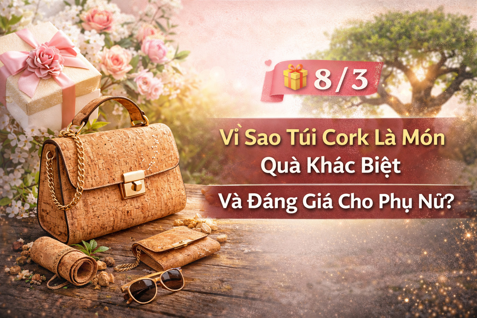 🎁 8/3 – Vì Sao Túi Cork Là Món Quà Khác Biệt Và Đáng Giá Cho Phụ Nữ?