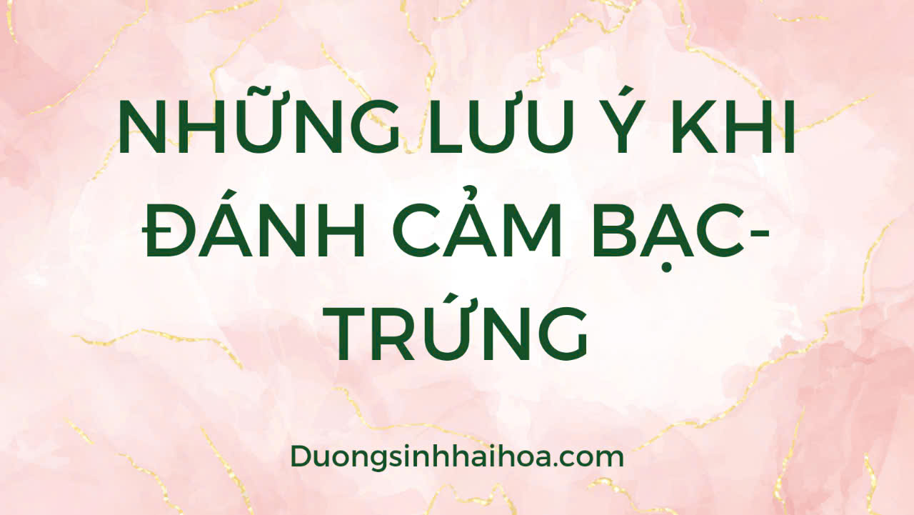 NHỮNG LƯU Ý KHI ĐÁNH CẢM BẠC TRỨNG