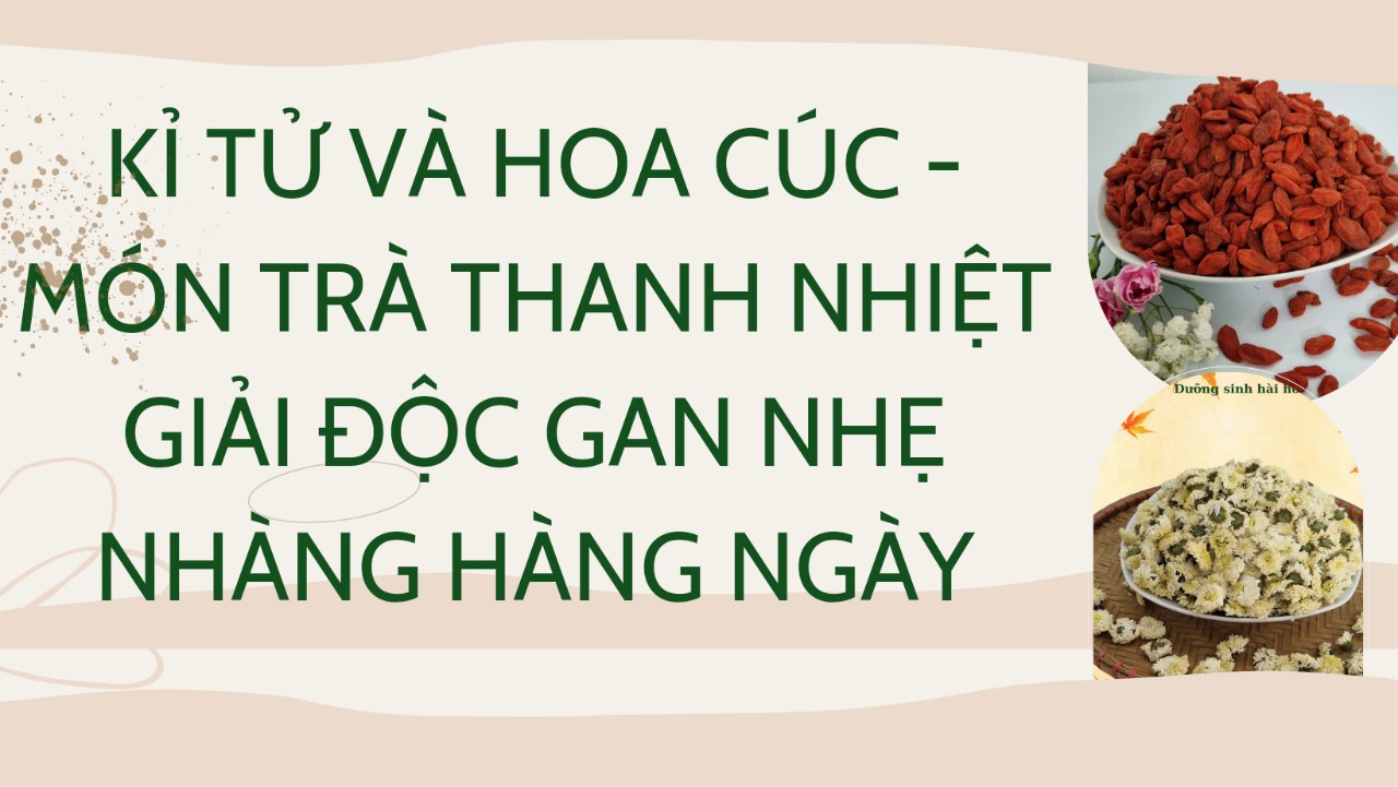 KỈ TỬ VÀ CÚC HOA - MÓN TRÀ THANH NHIỆT GIẢI ĐỘC GAN NHẸ NHÀNG HÀNG NGÀY