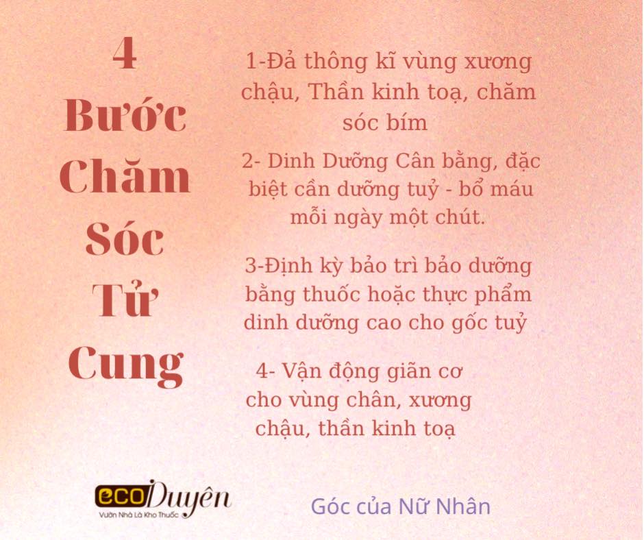 4 BƯỚC CHĂM SÓC TỬ CUNG, DƯỠNG NỘI TIẾT TỐ CỦA NGƯỜI NỮ