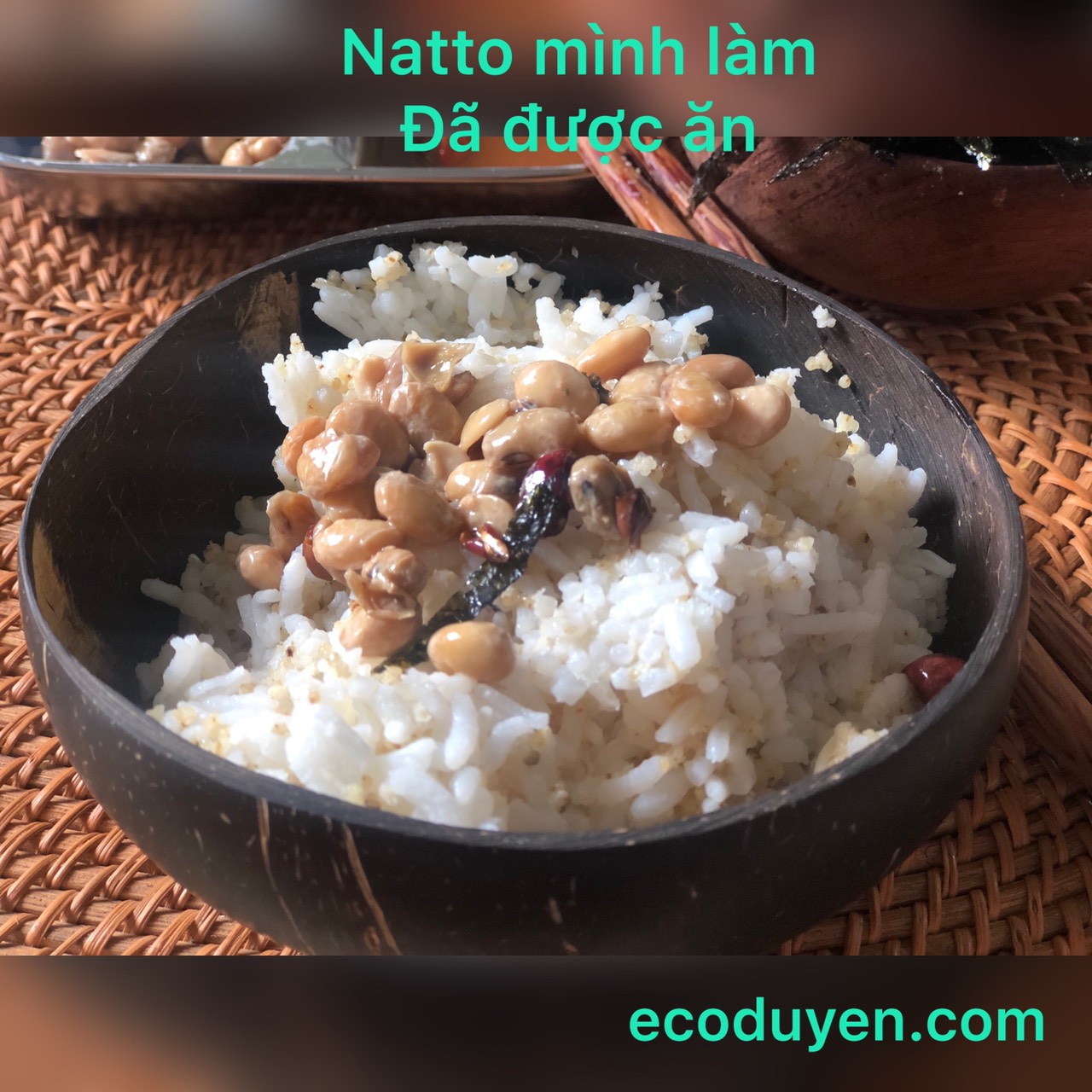 NATTO - ĐẬU NÀNH LÊN MEN - GIA VỊ LỢI KHUẨN CẦN CHO TẤT CẢ MỌI NGƯỜI DÙ ĂN CHAY HAY N MẶN.