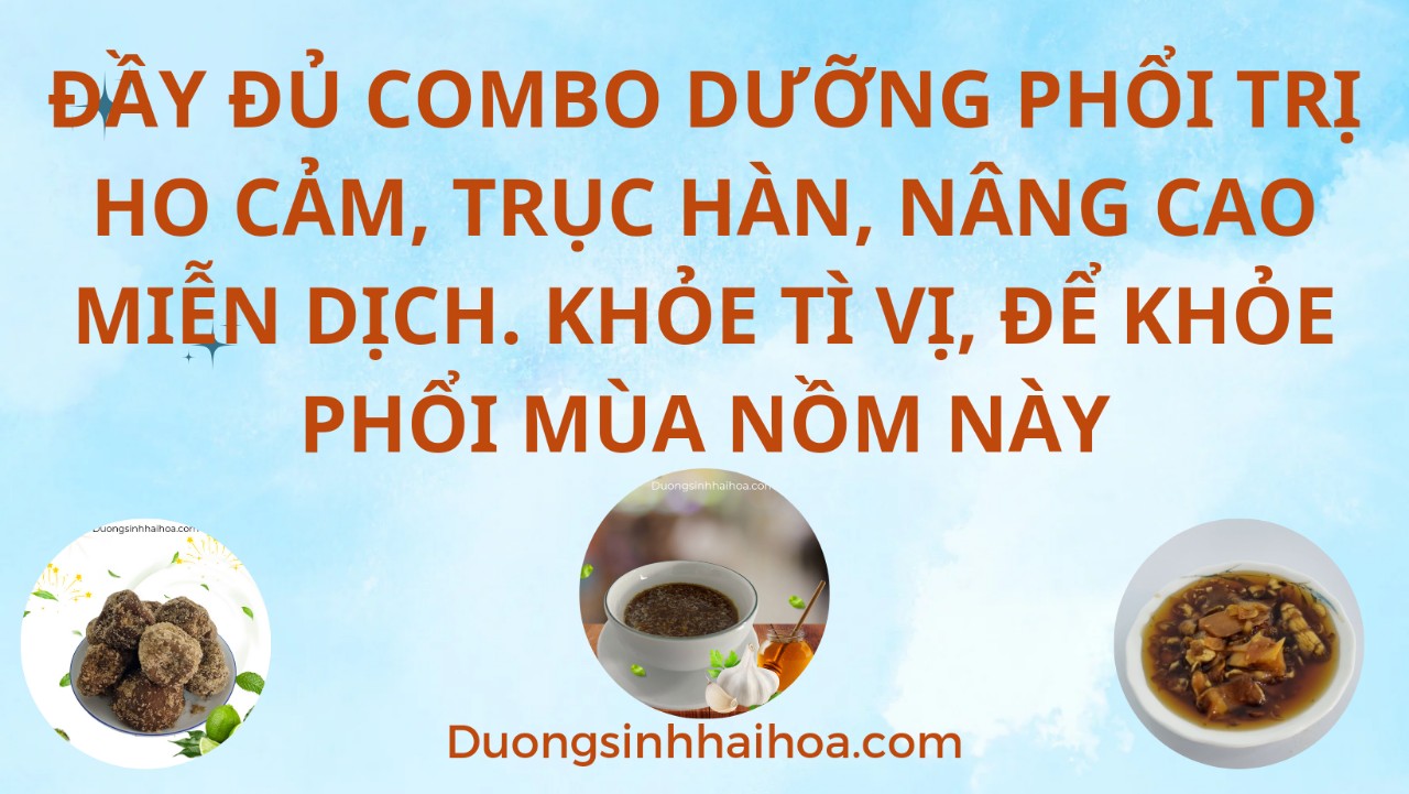 ĐẦY ĐỦ COMBO DƯỠNG PHỔI TRỊ HO CẢM, TRỤC HÀN, NÂNG CAO MIỄN DỊCH, KHỎE TÌ VỊ ĐỂ KHỎE PHỔI MÙA NỒM NÀY