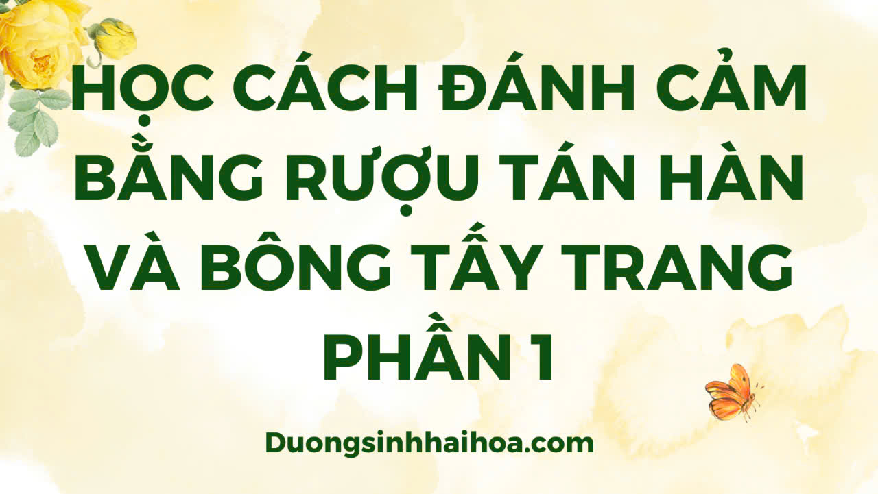 HỌC CÁCH ĐÁNH CẢM BẰNG RƯỢU TÁN HÀN VÀ BÔNG TẨY TRANG ( PHẦN 1 )