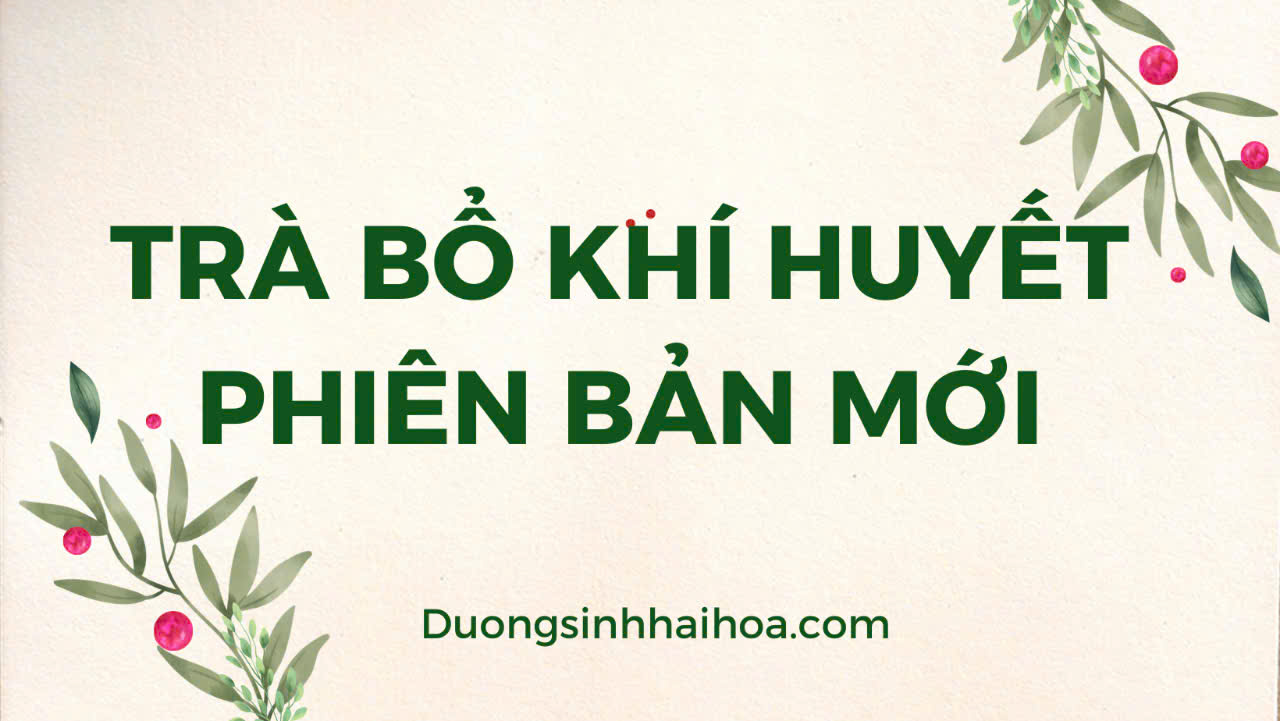 TRÀ BỔ KHÍ HUYẾT PHIÊN BẢN MỚI