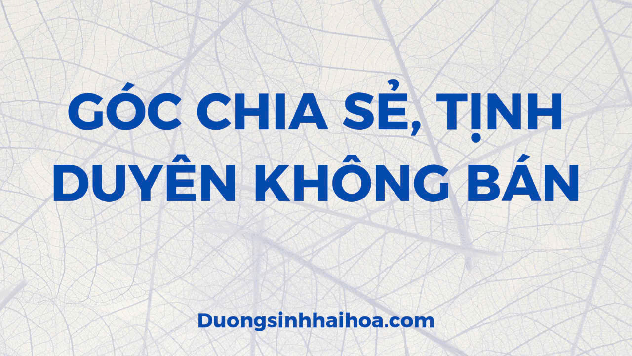 GÓC CHIA SẺ, TỊNH DUYÊN KHÔNG BÁN NỒI NẤU CHẬM