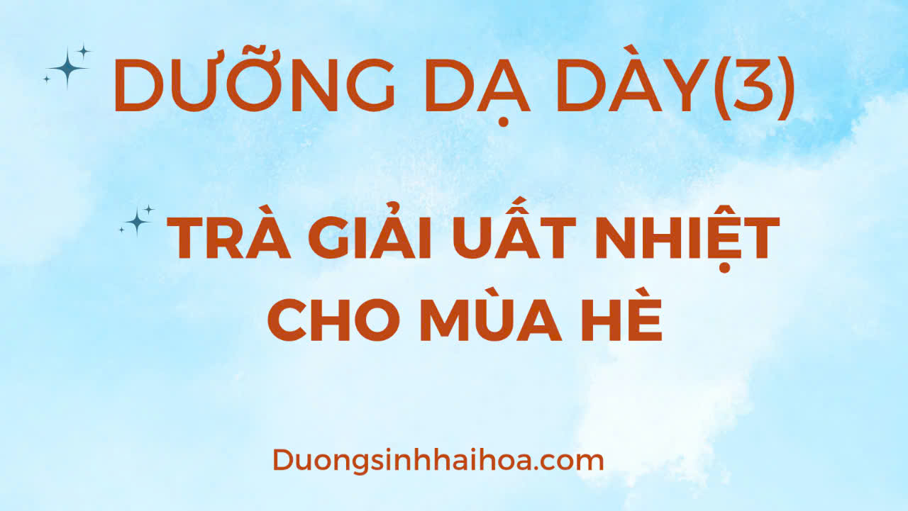 DƯỠNG DẠ DÀY (3): TRÀ GIẢI UẤT NHIỆT CHO MÙA HÈ