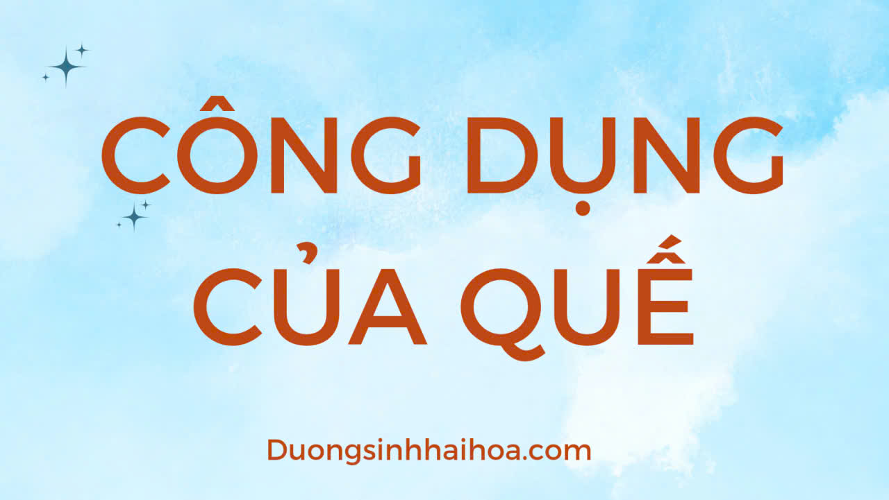 CÔNG DỤNG CỦA QUẾ