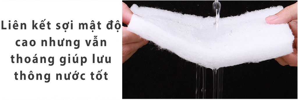 Bông gòn lọc nước khổ lớn | Vật liệu lọc hồ cá thủy sinh, hồ cá biển