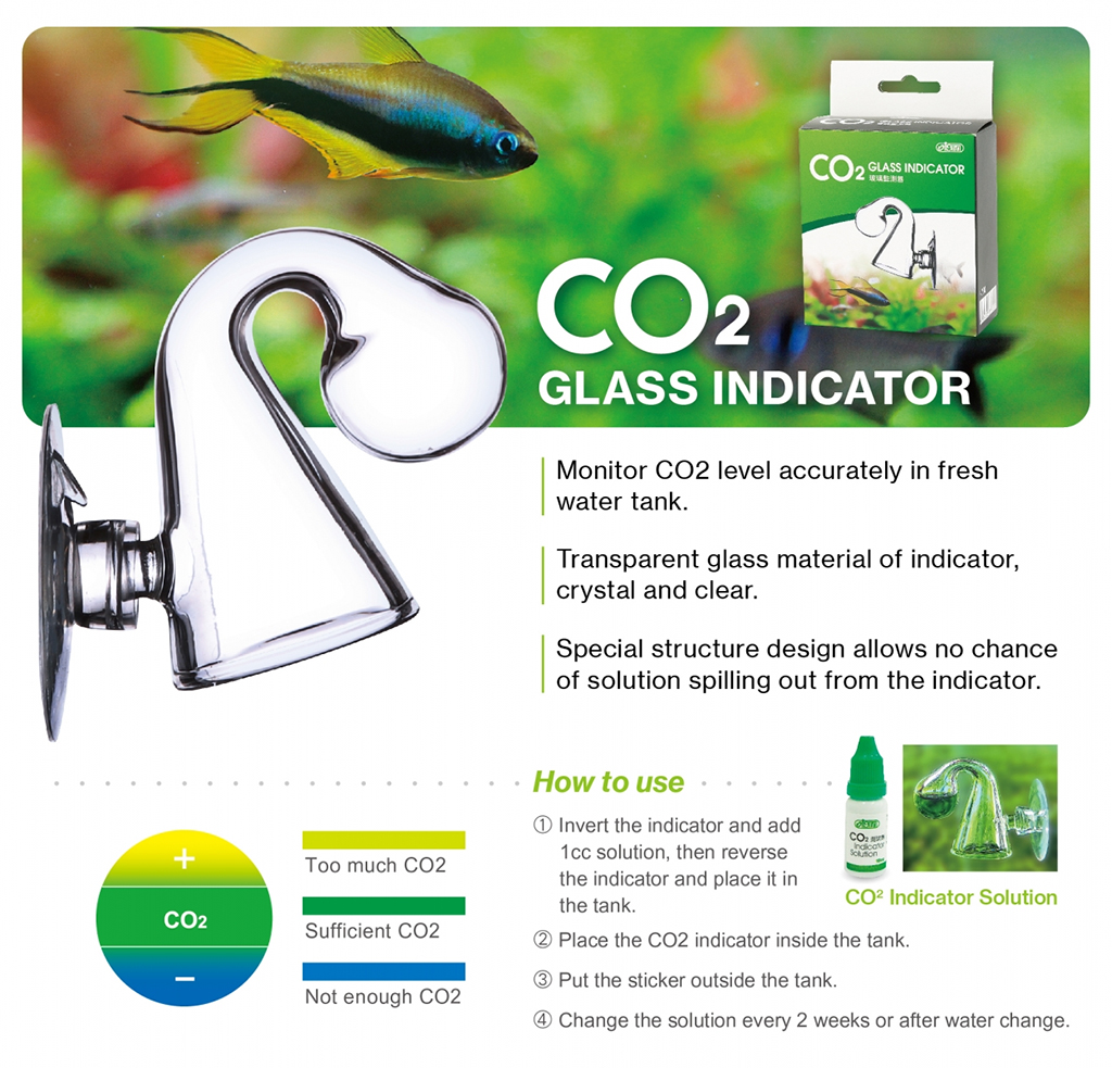 ISTA - CO2 Glass Indicator (I-700) | Bộ đo nồng độ CO2 trong hồ cá thủy sinh