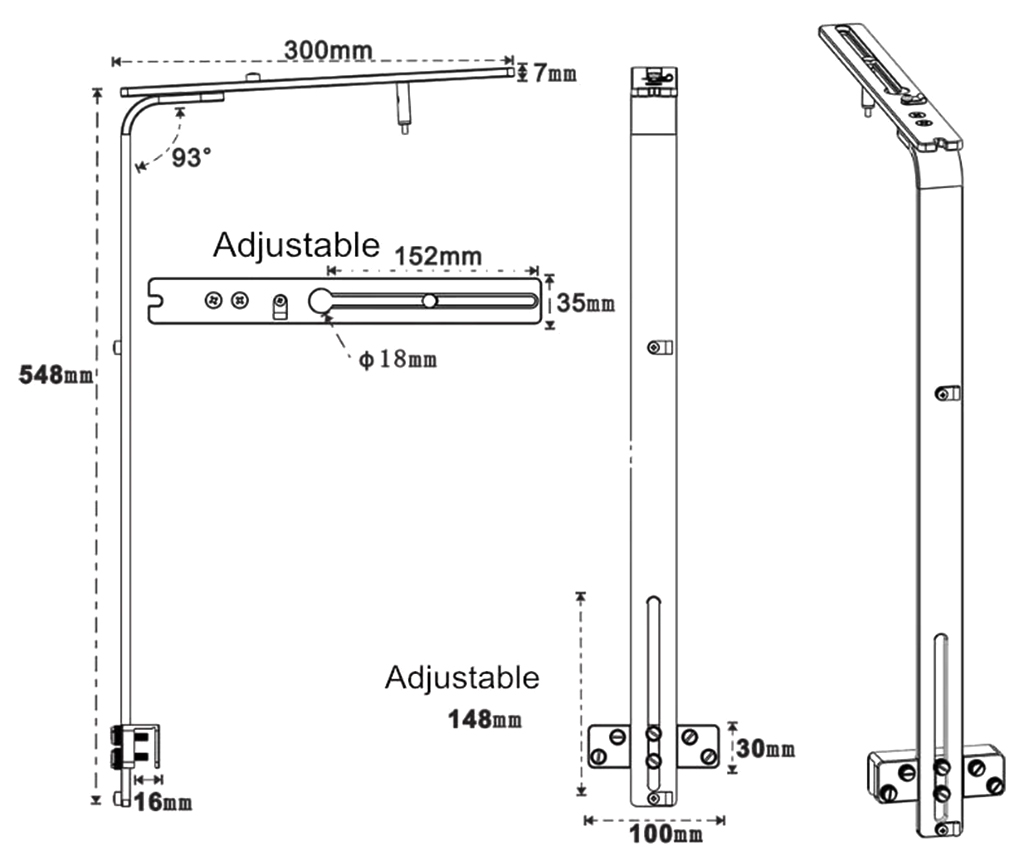 WEEK AQUA - Light Bracket L-Stand II | Chân treo đèn LED thủy sinh