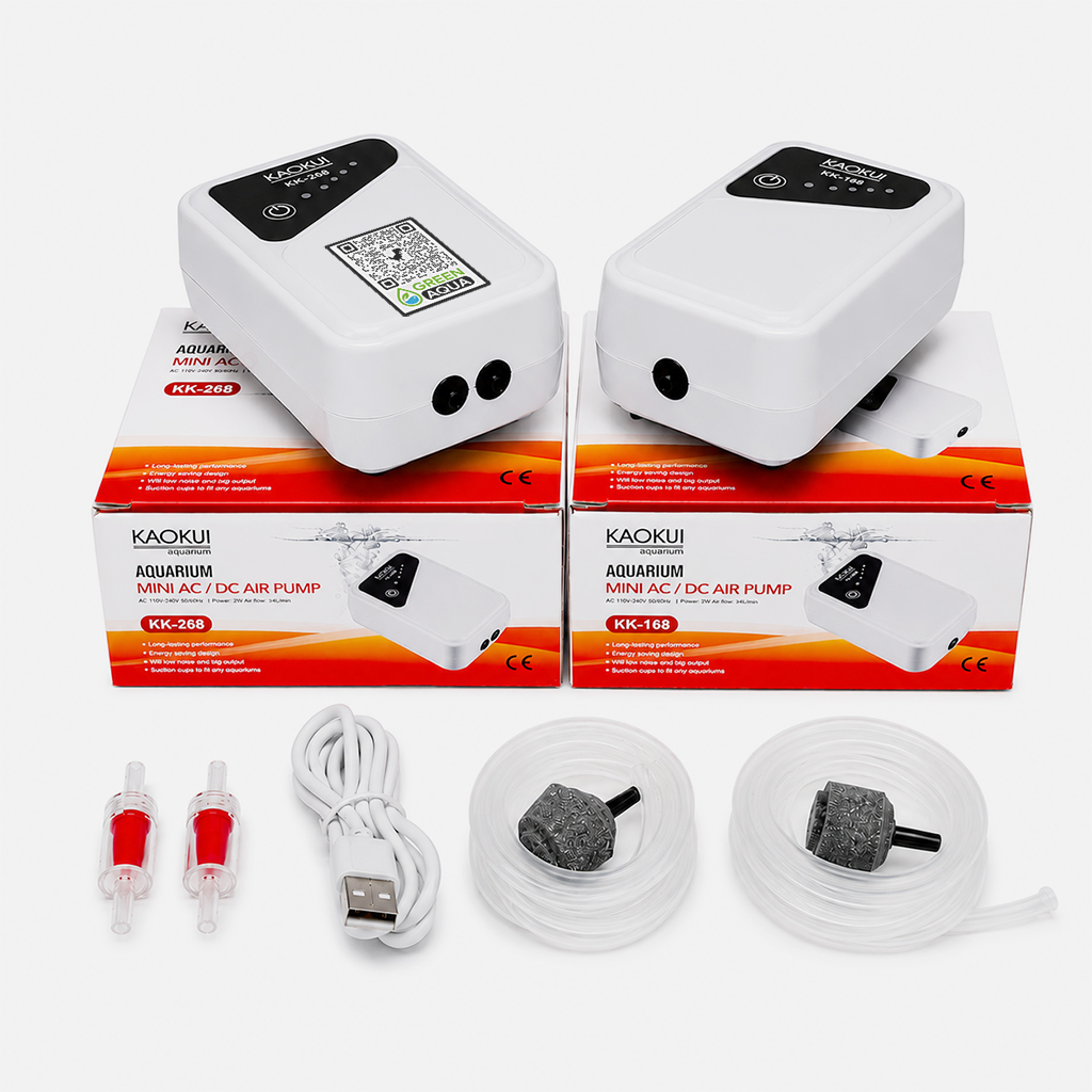 KAOKUI - Mini AC/DC Air Pump (KK-168) | Máy sủi Oxy tích điện cho hồ cá