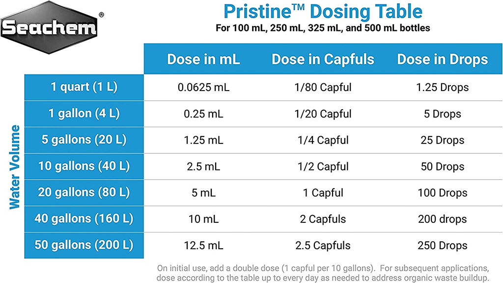 SEACHEM - Pristine | Vi sinh phân hủy cặn hữu cơ hồ cá biển thủy sinh