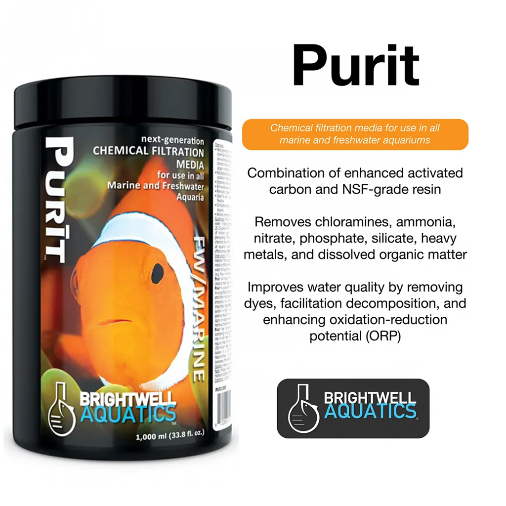 BRIGHTWELL AQUATICS - Purit | Khử màu, mùi và làm trong nước hồ cá cảnh