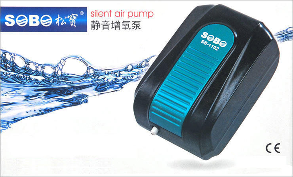 SOBO - Silent Air Pump (SB-1102), Máy bơm sủi Oxy cho hồ cá thủy sinh