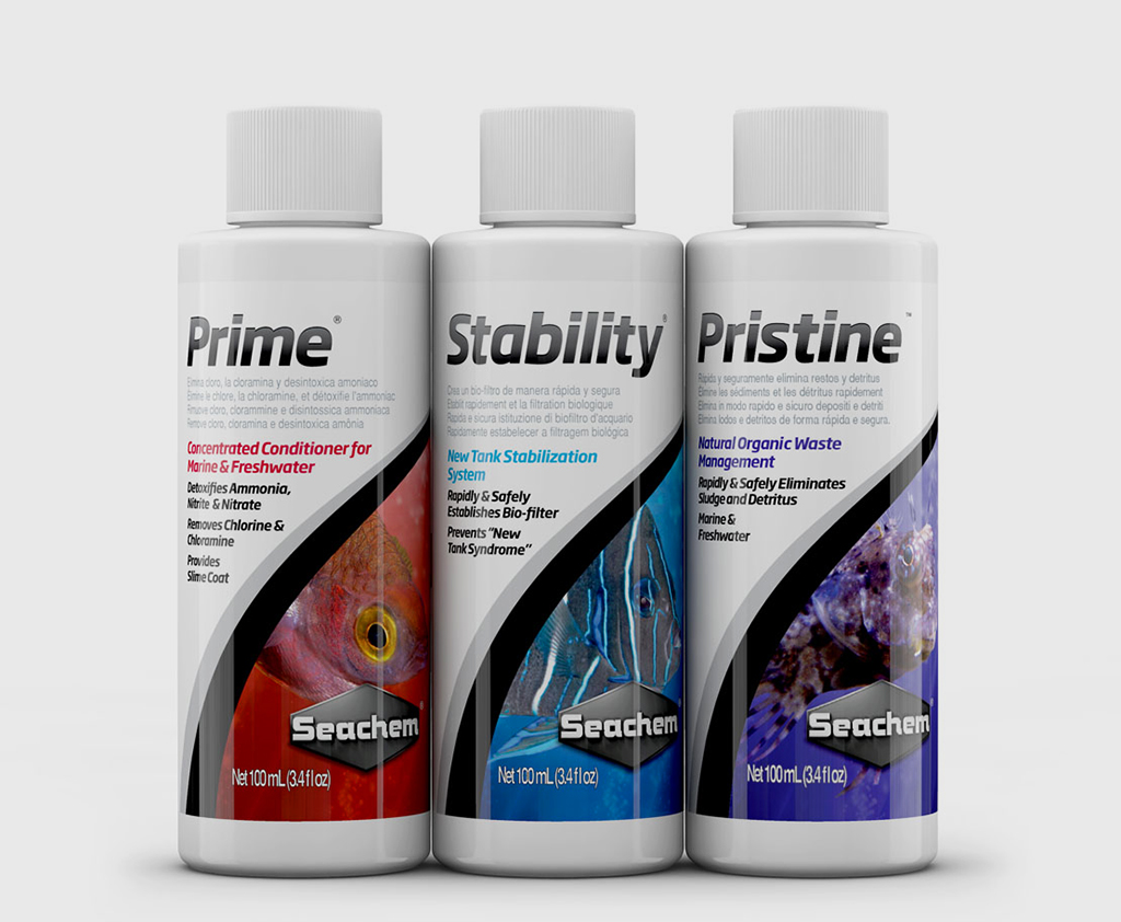SEACHEM - SureStart | Bộ Prime, Stability, Pristine khởi tạo nước hồ cá mới