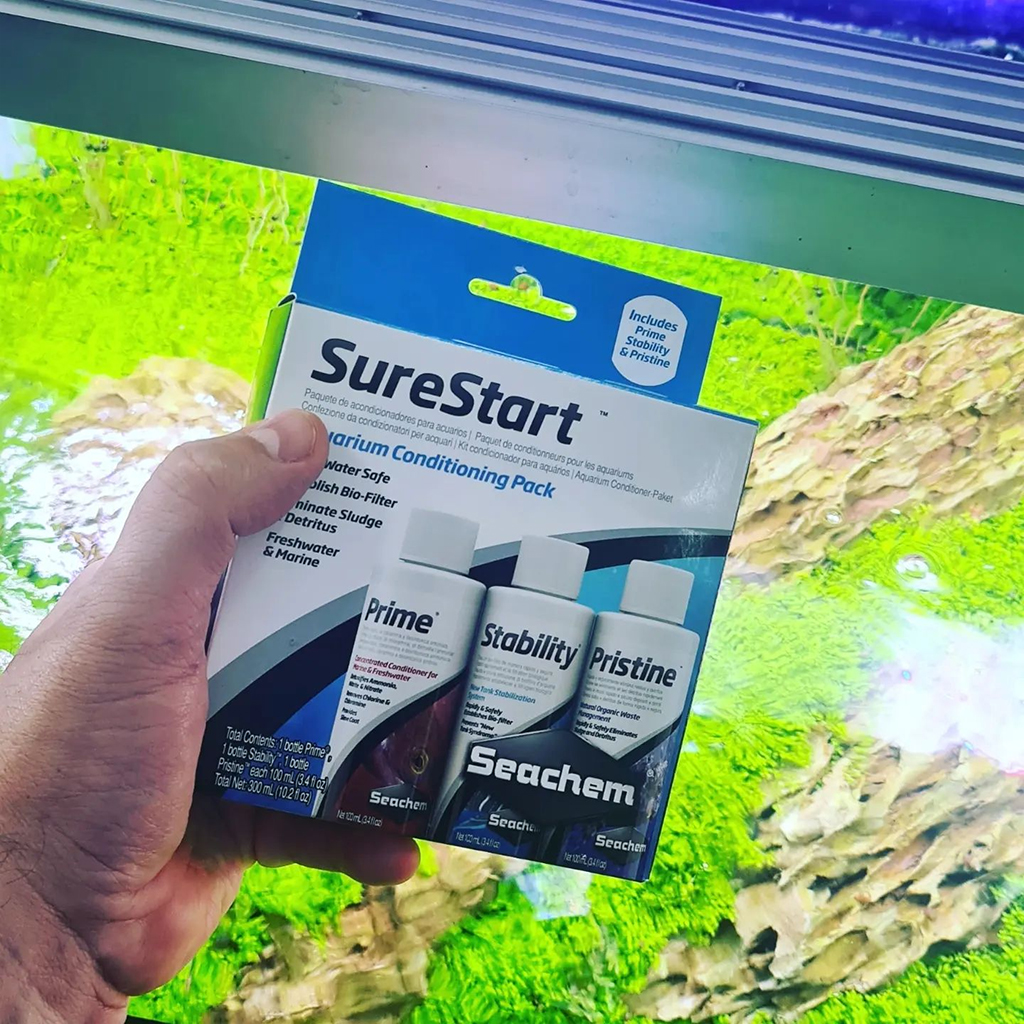 SEACHEM - SureStart | Bộ Prime, Stability, Pristine khởi tạo nước hồ cá mới