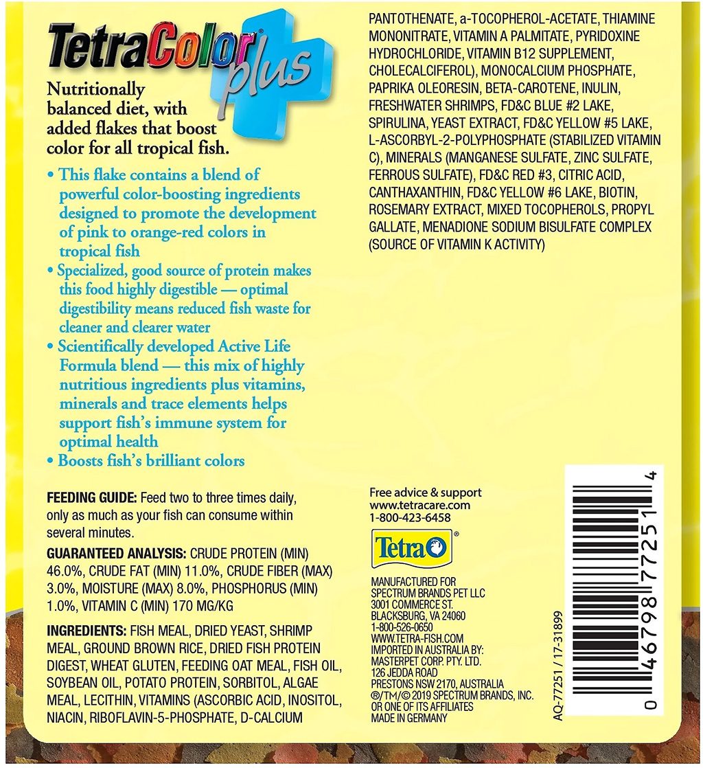 TETRA - TetraColor Plus Tropical Flakes | Thức ăn tăng màu cho cá cảnh