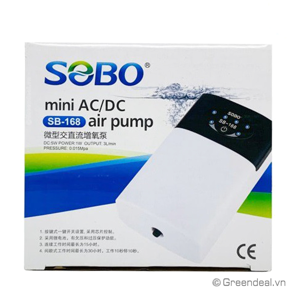 SOBO - Silent Air Pump (SB-1102)  Máy bơm sủi Oxy cho hồ cá thủy